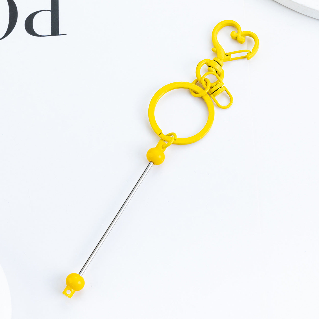 Wholesale DIY Beaded Heart Keychain Pendant Event Commemorative Small Gift Keychain Creative Luggage Pendant Keychain